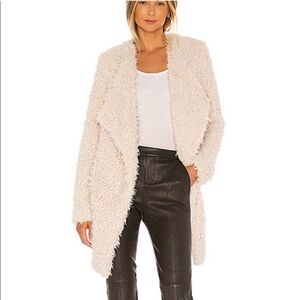 BB Dakota Cream Faux Fur Teddy Jacket - Size Small